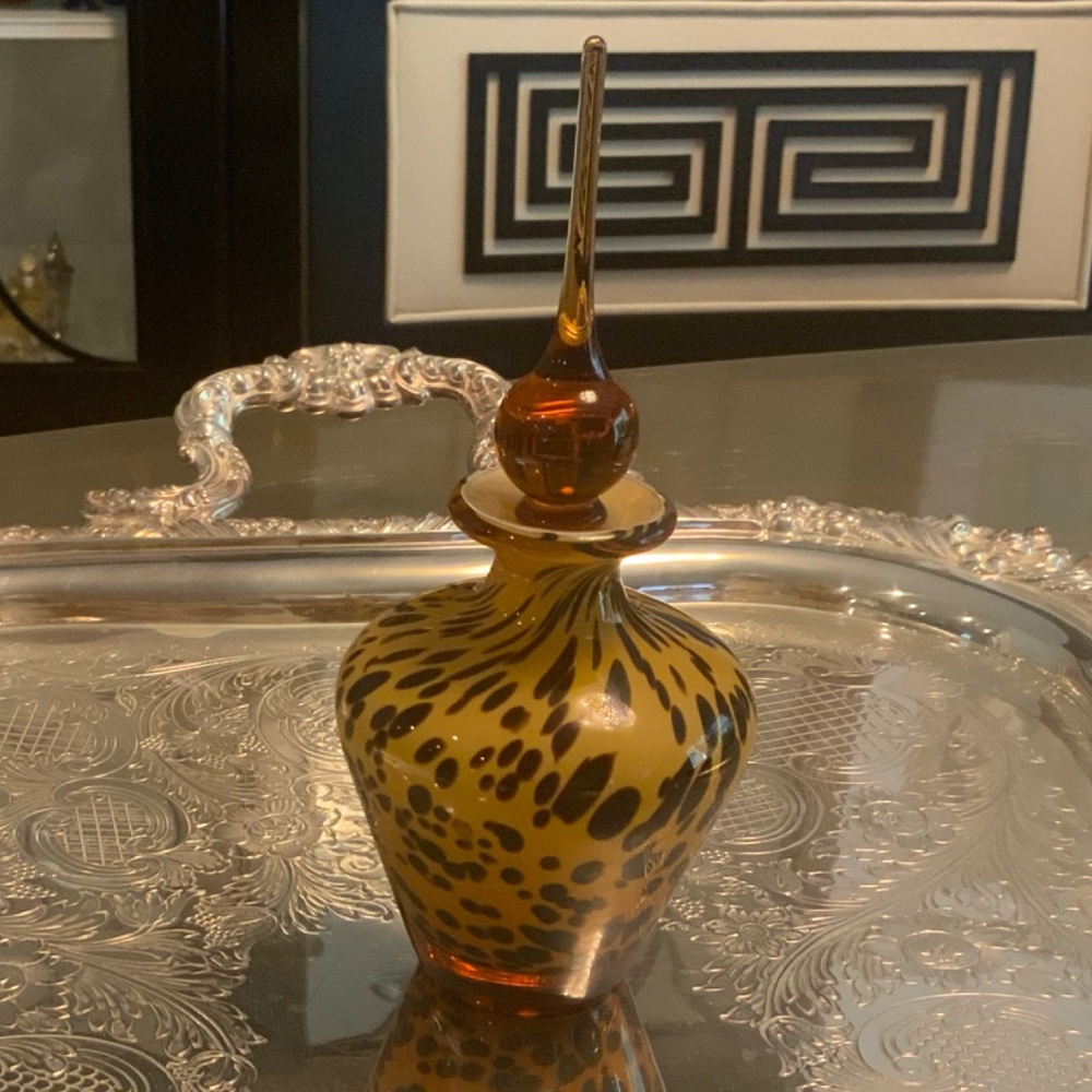 Murano Hand Made Original Vintage Perfume Bottle 7.5”H X 3.5 W